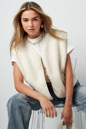 Fluffy Teddy vest - off-white h5 Picture7